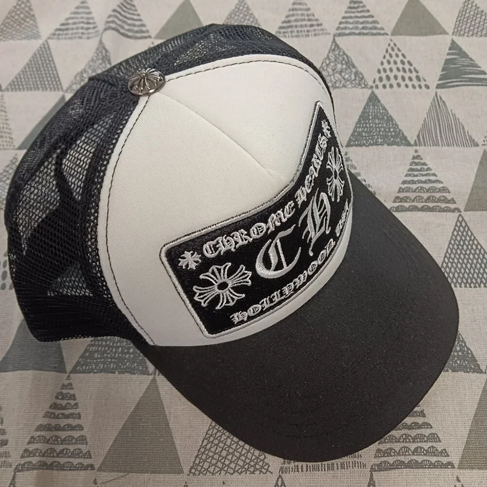 Chrome Hearts Mens Cross Embroidered Trucker Hat - Picture 3 of 6